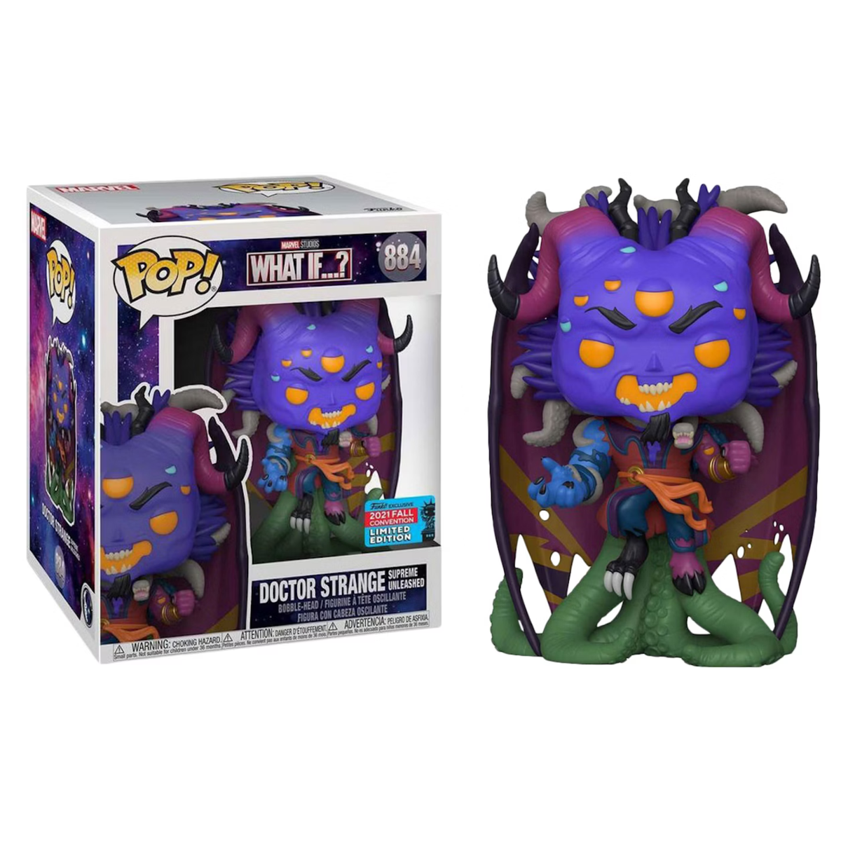 Funko Pop Marvel What If...? Doctor Strange Supreme Unleashed 884 2021 Fall Convention