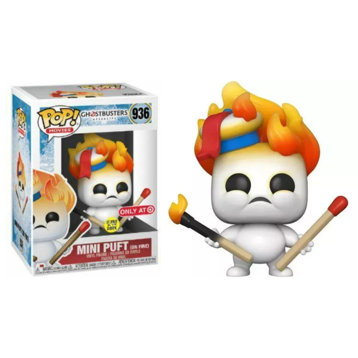 Funko Pop Movies Ghostbusters Mini Puft (On Fire) 936 Target Exclusive GITD