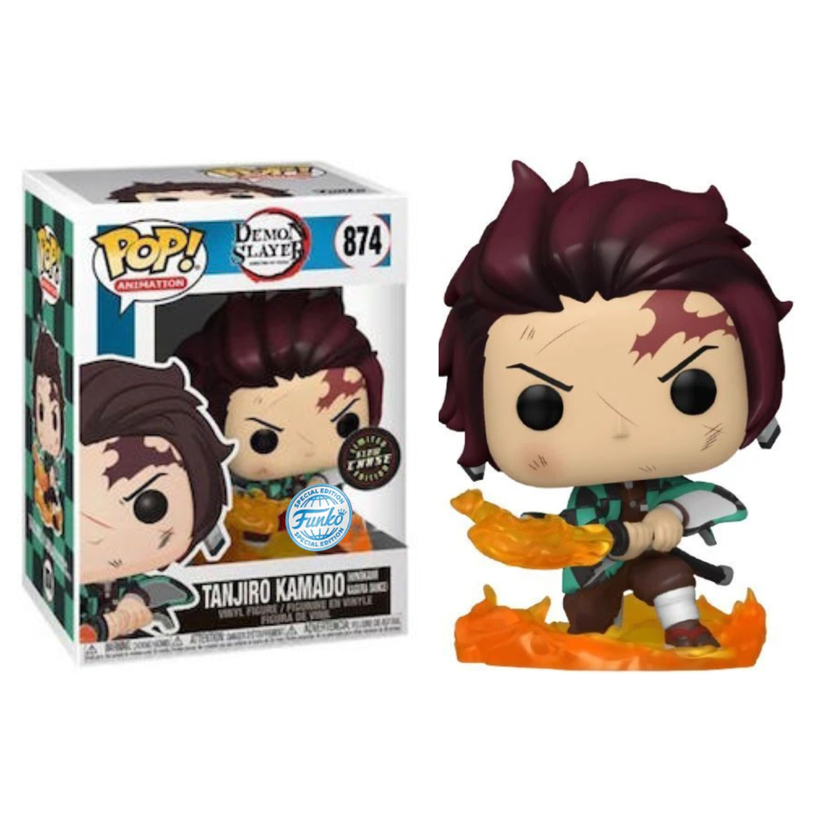 Funko Pop Anime Demon Slayer Tanjiro Kamado (Hinokami Kagura Dance) 874 Chase
