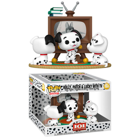Funko Pop Disney Moment Rolly, Patch $ Lucky with TV 1664