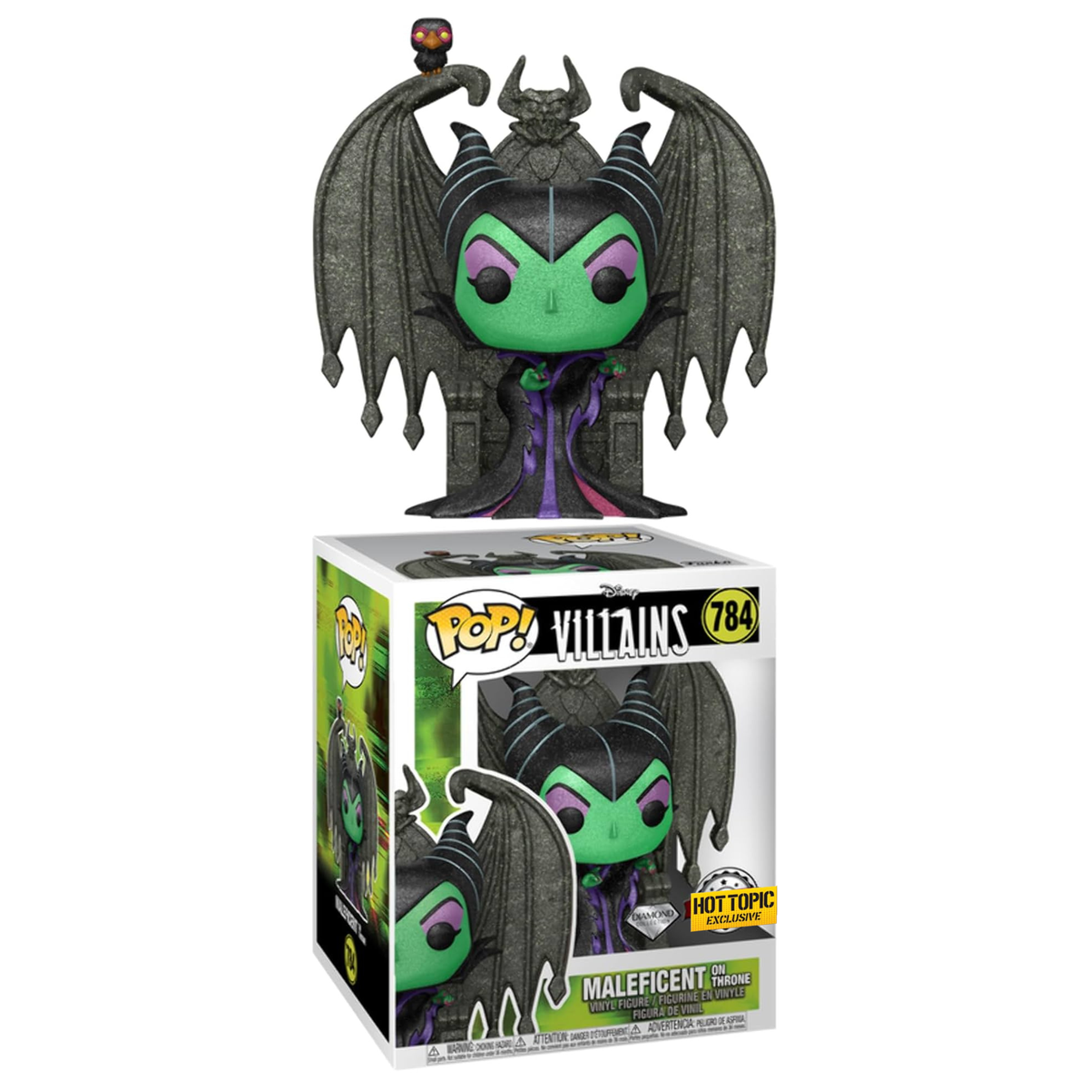 Funko Pop Disney Villains Maleficent On Throne 784 Hot Topic Exclusive Diamond