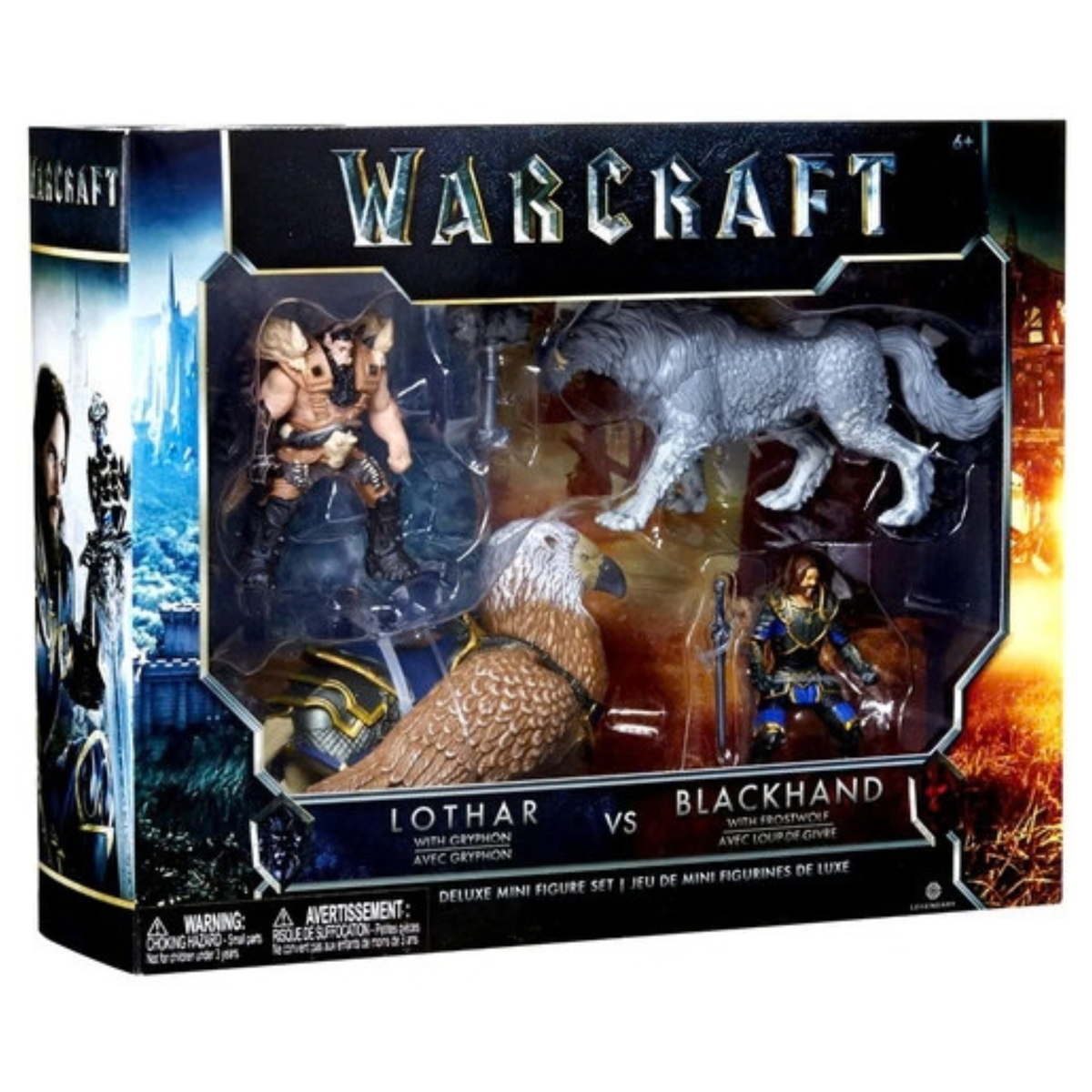 World of Warcraft Lothar with Gryphon vs. Blackhand with Frostwolf 6-Inch Mini Figure Set