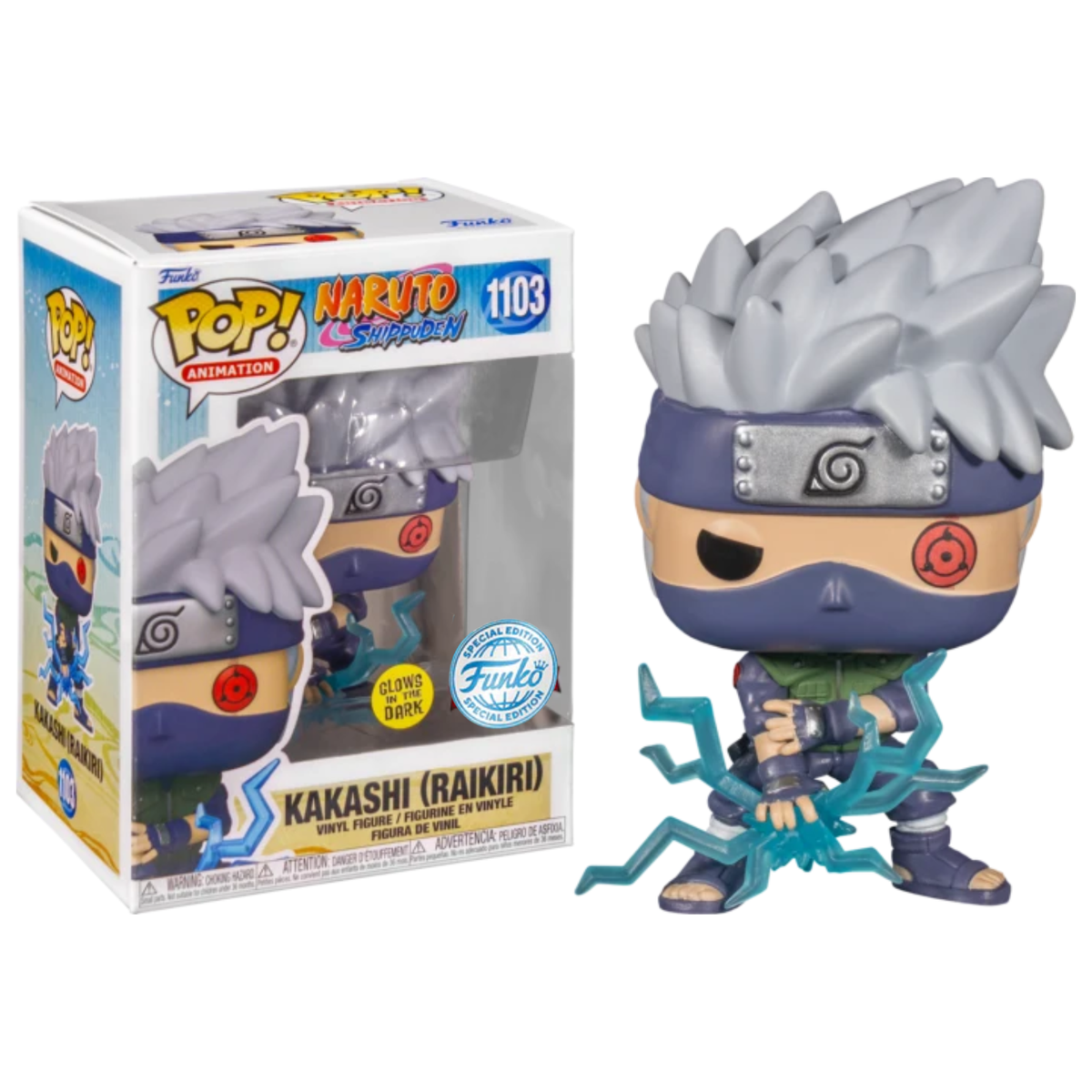 Funko Pop Anime Naruto Shippuden Kakashi (Raikiri) 1103 GITD Funko Exclusive