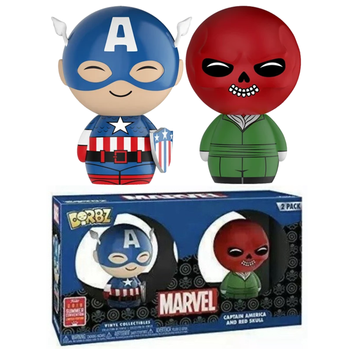 Funko Dorbz Captain America & Red Skull SDCC 2018 Exclusive Dorbz 2 Pack