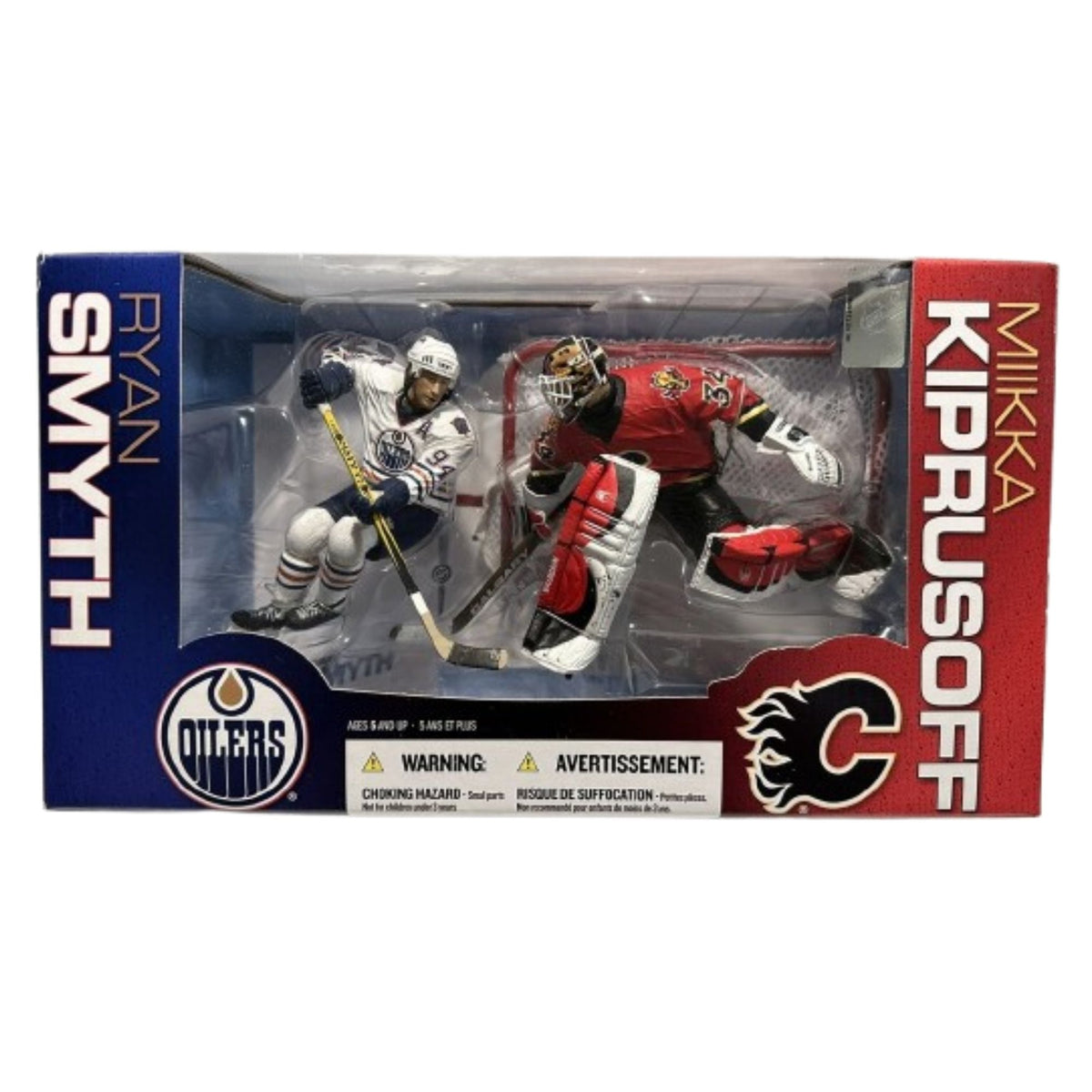 NHL Miikka Kiprusoff vs Ryan Smyth goalie and hockey player Two-Pack action figure box Mcfarlane Toys