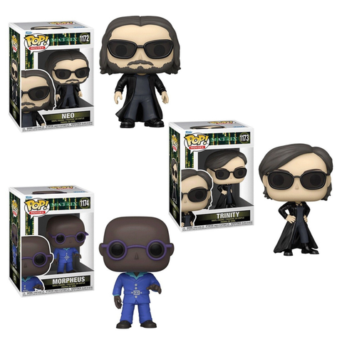 Funko Pop Movies Matrix Neo 1172, Trinity 1173, Morpheus 1174 SET of 3