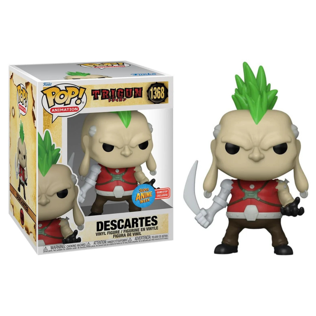 Funko Pop Anime Trigun Descartes 1368 Super Anime Week Gamestop Exclusive