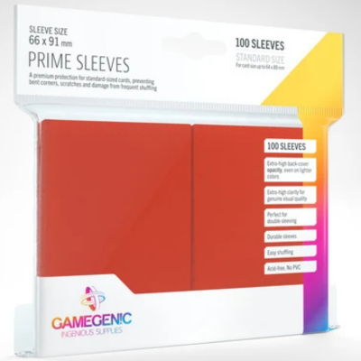Sleeves: Gamegenic: Prime Sleeves: Red (100)