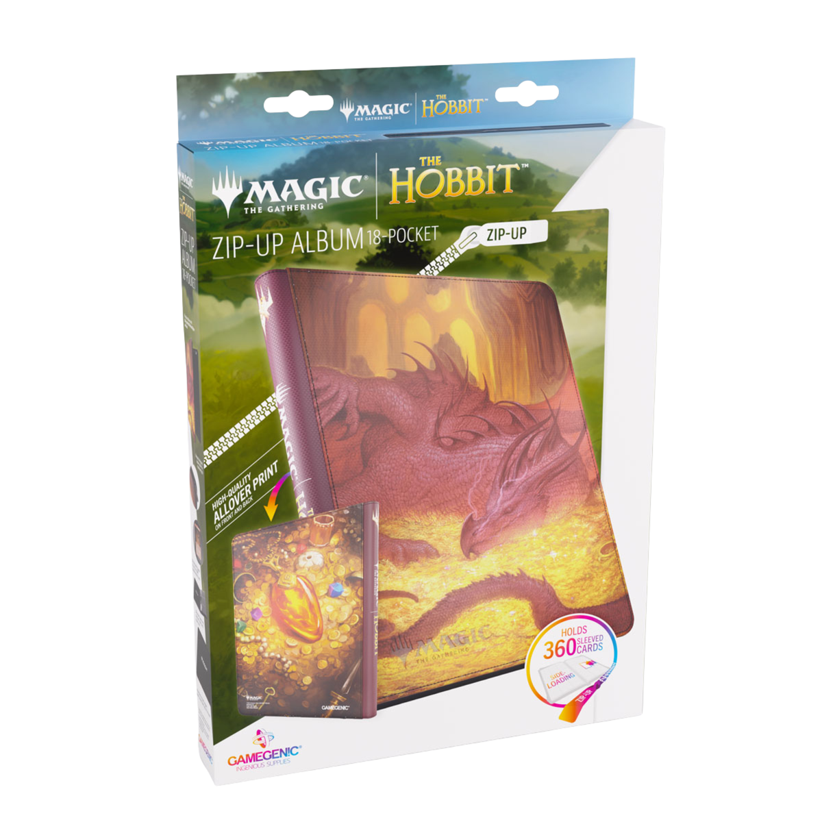 MTG Gamegenic Zip-UP Album 18-Pocket - The Hobbit - Smaug's Mox Amber