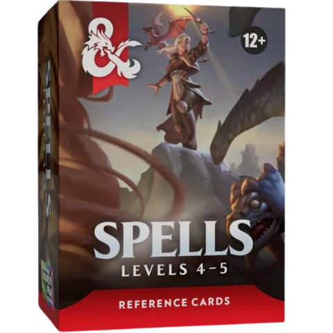 Dungeons & Dragons Spells Levels 4-5 Reference Cards