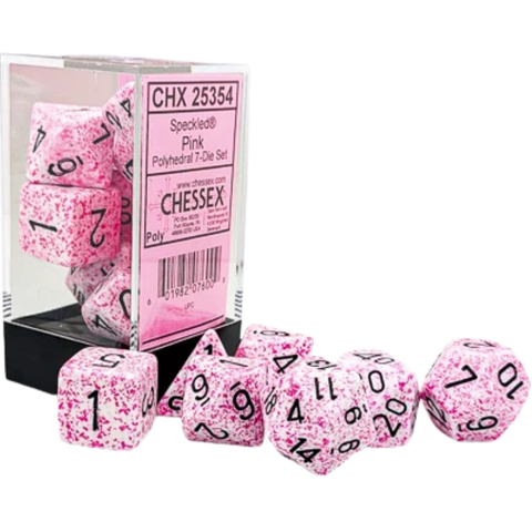 Dice Chessex Polyhedral 7 Die Set Speckled Pink