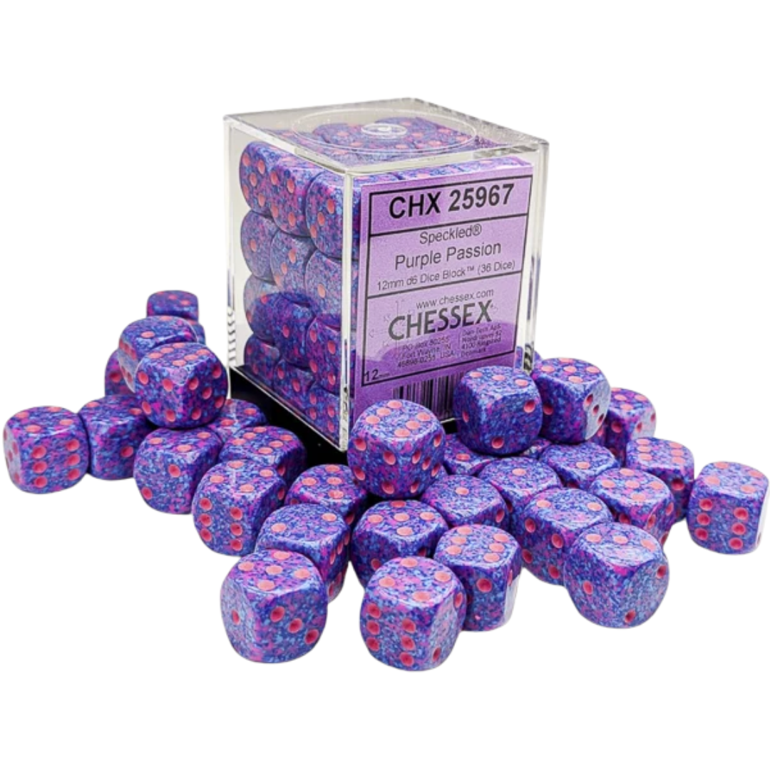 Dice Chessex 36D6 Speckled Purple Passion