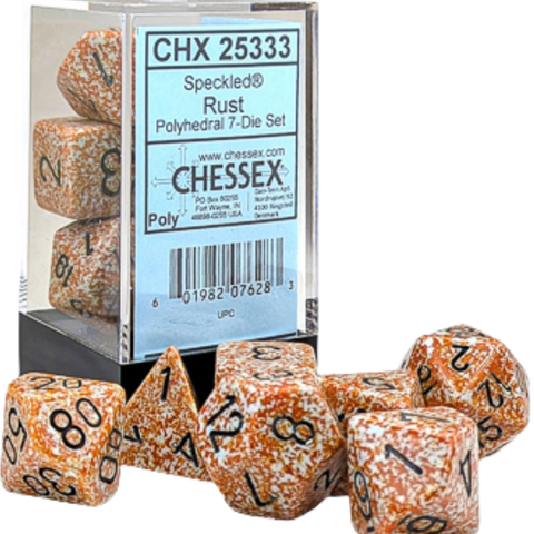 Dice Chessex Speckled Rust Polyhedral 7 Dice Set