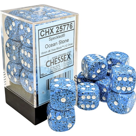 Dice Chessex 12D6 Speckled Ocean Stone