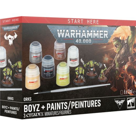 Warhammer 40K Start Here Orks: Boyz + Paints