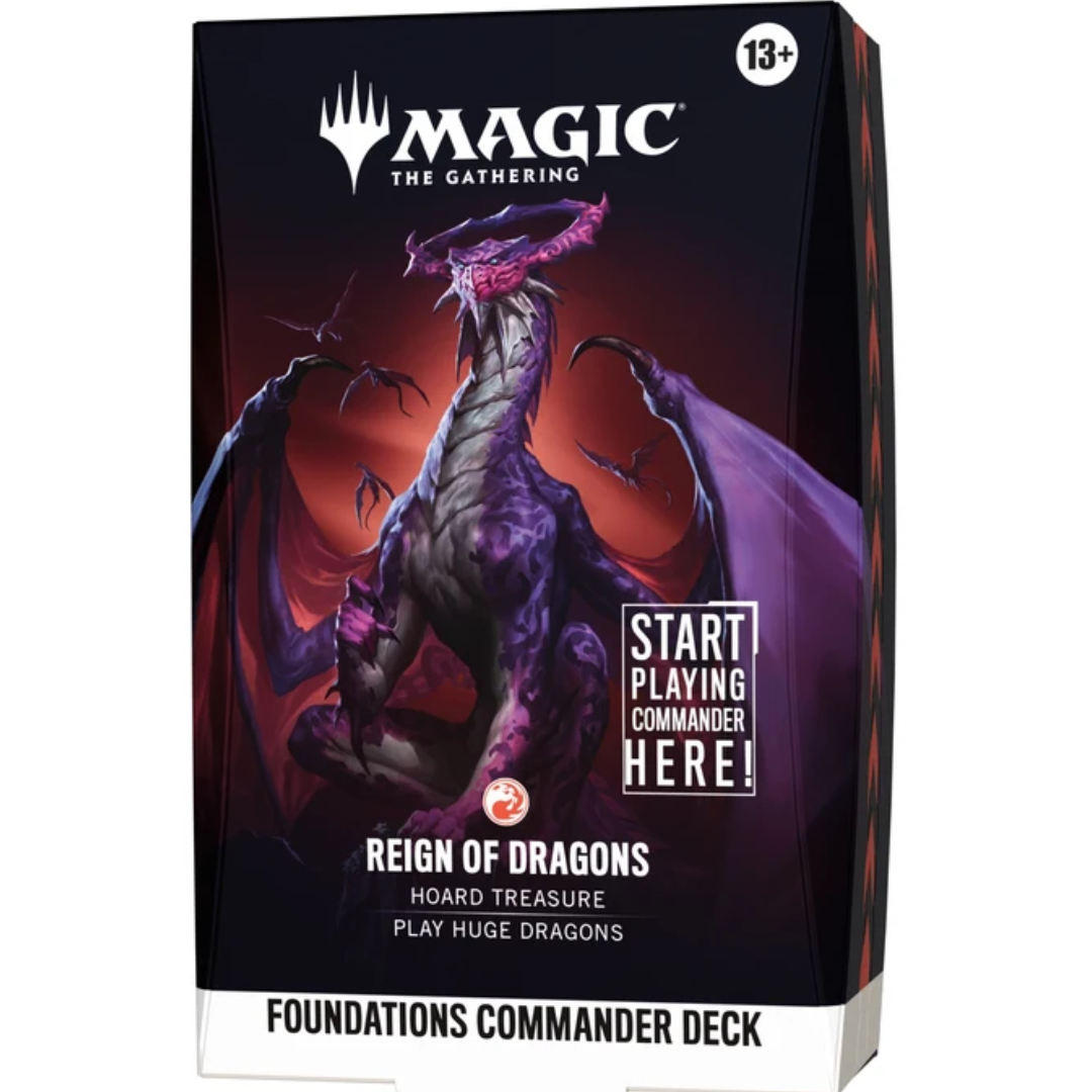 Magic The Gathering - MTG - Foundations Commander Deck - Reign Of Dragons  ( Pre Order )