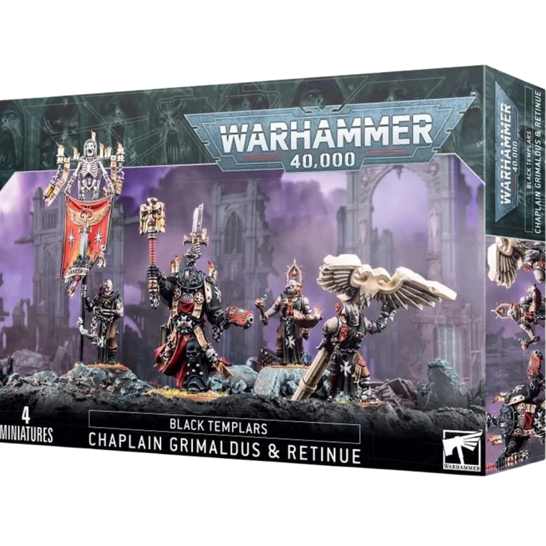 Warhammer 40K - Black Templars - Chaplain Grimaldus And Retinue