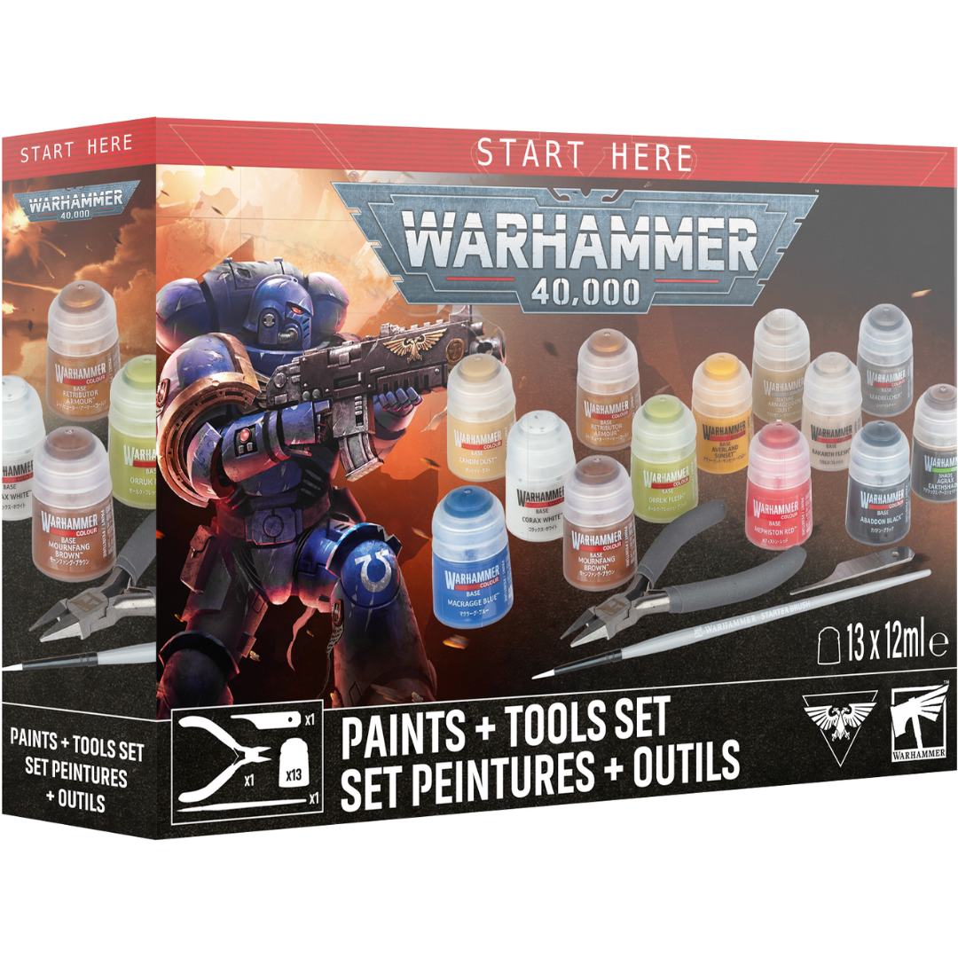 Games Workshop Warhammer 40K Paint + Tools Set