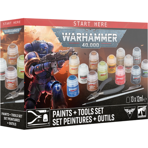 Games Workshop Warhammer 40K Paint + Tools Set