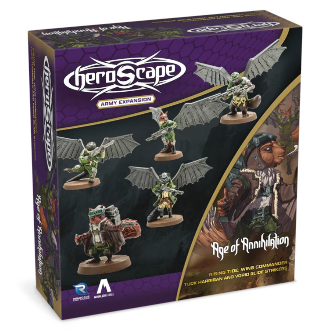 HEROSCAPE RISING TIDE WING COMMANDER TUCK HARRIGAN AND VORID GLIDESTRIKERS ARMY EXPANSION