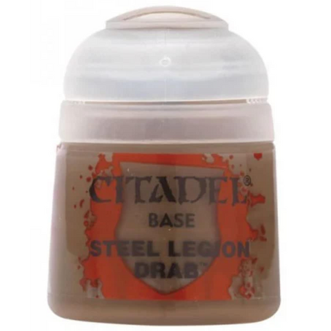 Games Workshop Warhammer Paint Citadel Base Steel Legion Drab 12ML