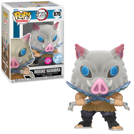 Funko Pop Anime Demon Slayer Inosuke Hashibira 870 Funko Exclusive Flocked