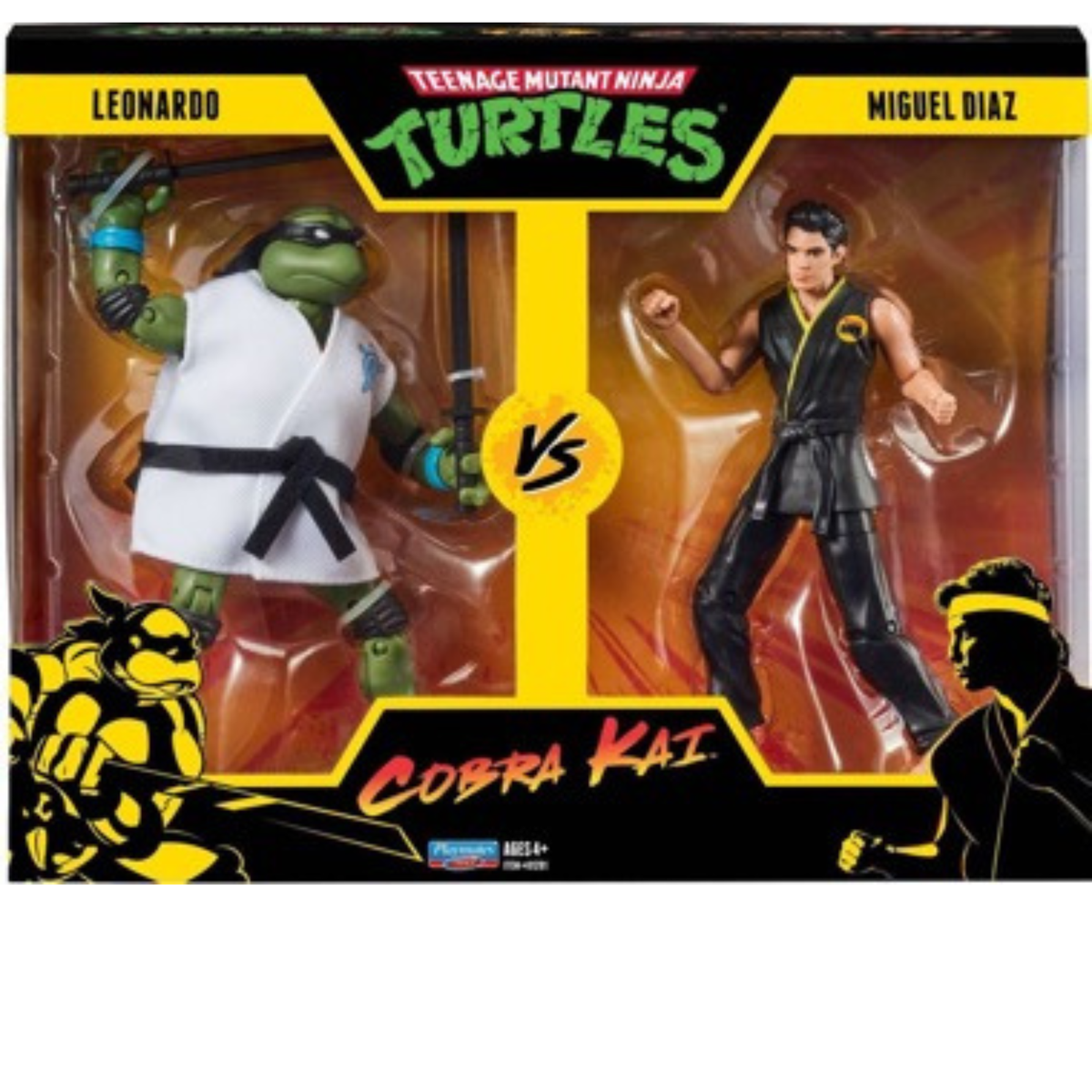 Playmates Teenage Mutant Ninja Turtles vs Cobra Kai Leonardo vs Miguel Diaz 81291