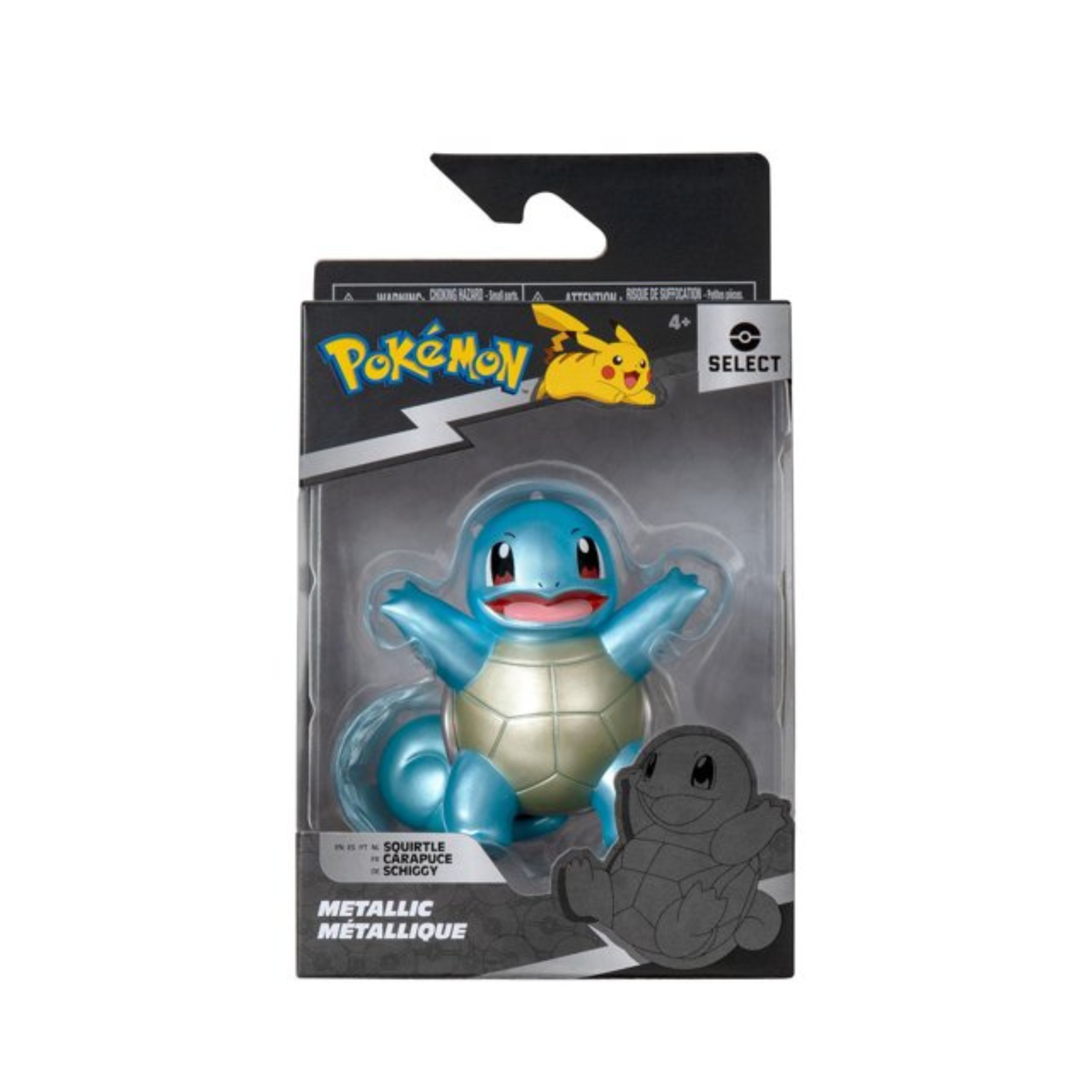 Jazwares Pokemon Select Squirtle Metallic