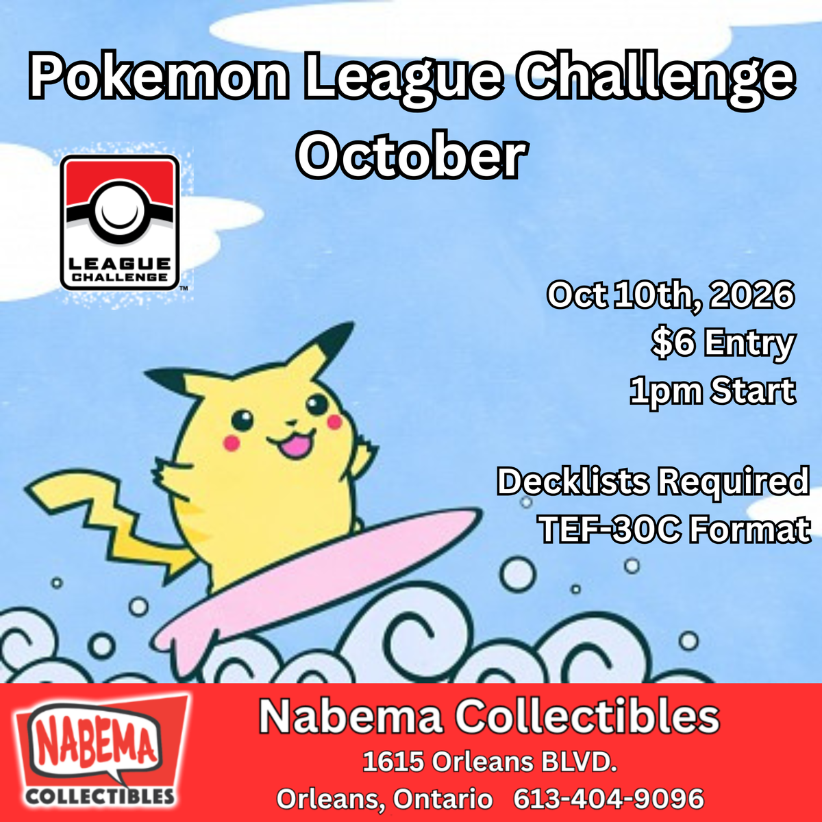 Pokemon League Challenge October 10