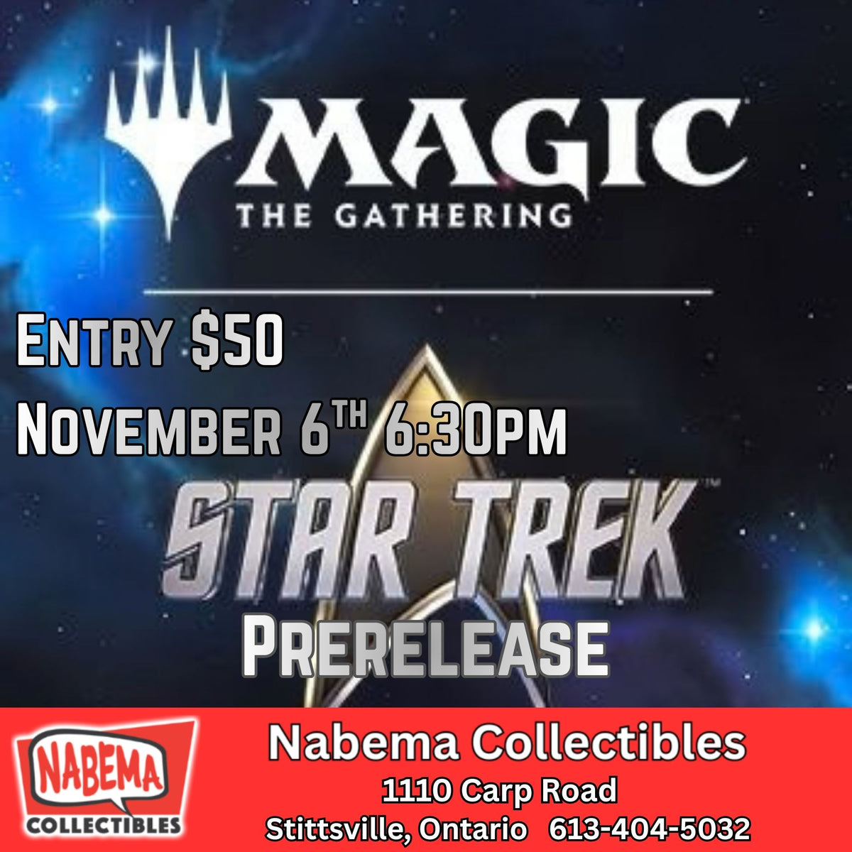 MTG Star Trek: Universes Beyond Prerelease November 6th, 2026 - TICKET