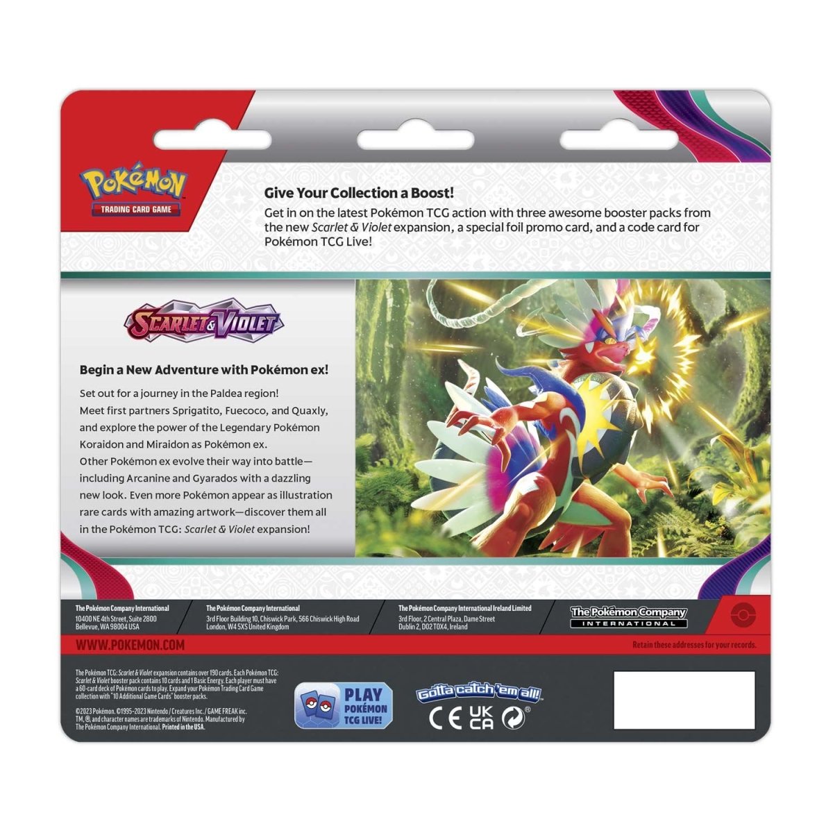 Pokemon Scarlet & Violet 3 Booster Packs & Random Promo Card