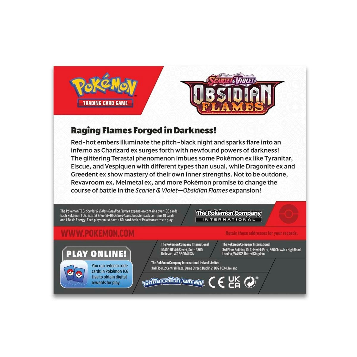 Pokemon Scarlet & Violet-Obsidian Flames Booster Display Box (36 Packs)