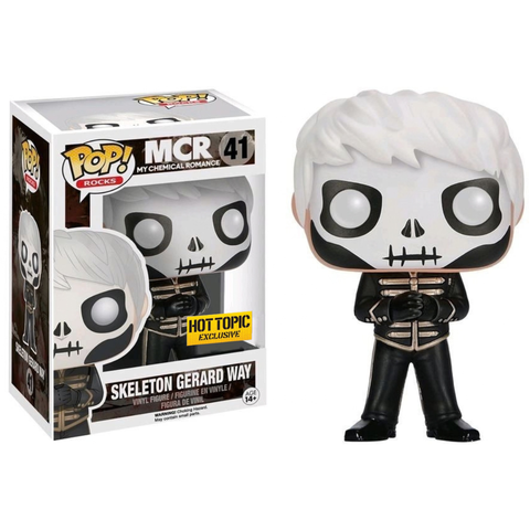 Funko Pop Music MCR My Chemical Romance Skeleton Gerard Way 41 Hot Topic Exclusive