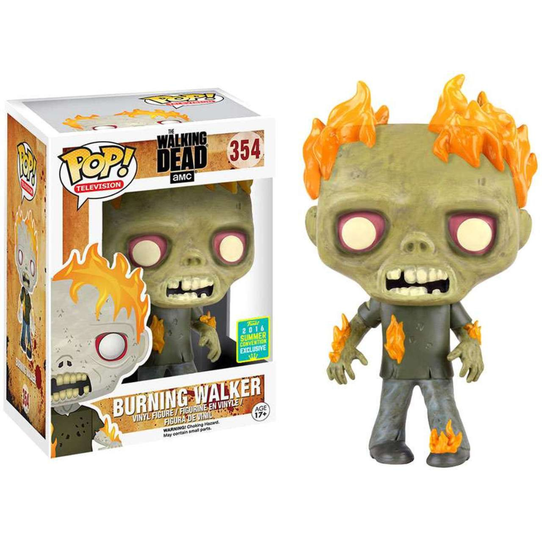 Funko Pop The Walking Dead Burning Walker 354 2016 Summer Convention Exclusive