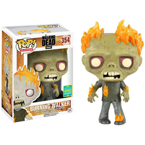 Funko Pop The Walking Dead Burning Walker 354 2016 Summer Convention Exclusive