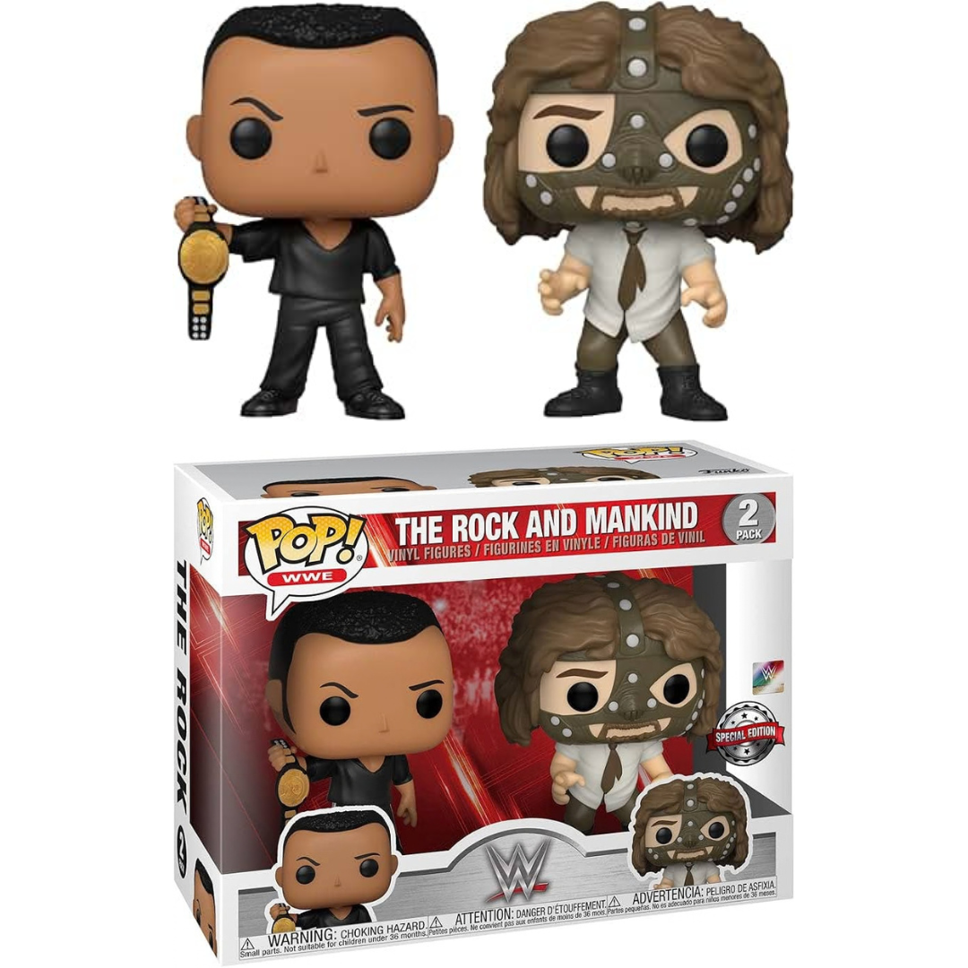 Funko Pop Sports WWE The Rock and Mankind 2 Pack