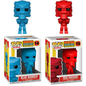 Funko Pop SET Retro Toys Rock 'Em Sock 'Em Robots Blue Bomber 14 Red Rocker 15