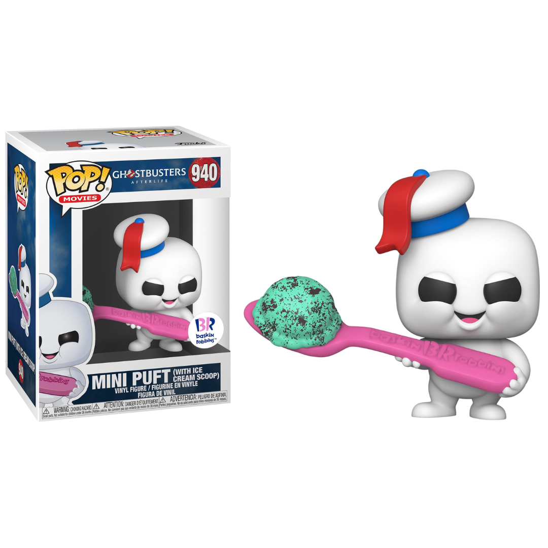 Funko Pop Movies Ghostbusters Afterlife Mini Puft with Ice Cream Scoop 940 Baskin Robins