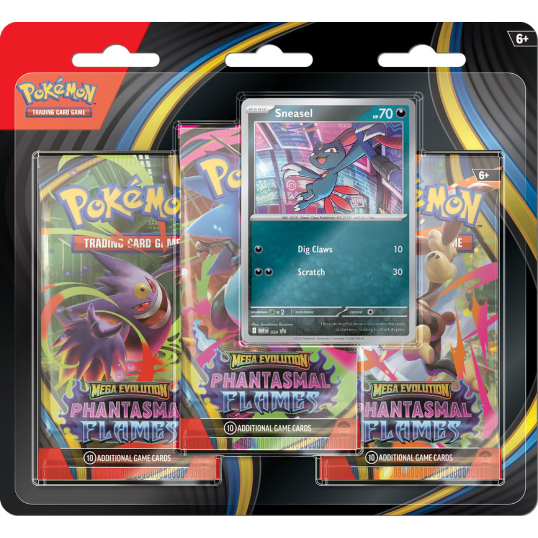 POKEMON ME02 PHANTASMAL FLAMES 3-PACK BLISTER - RANDOM PROMO CARD