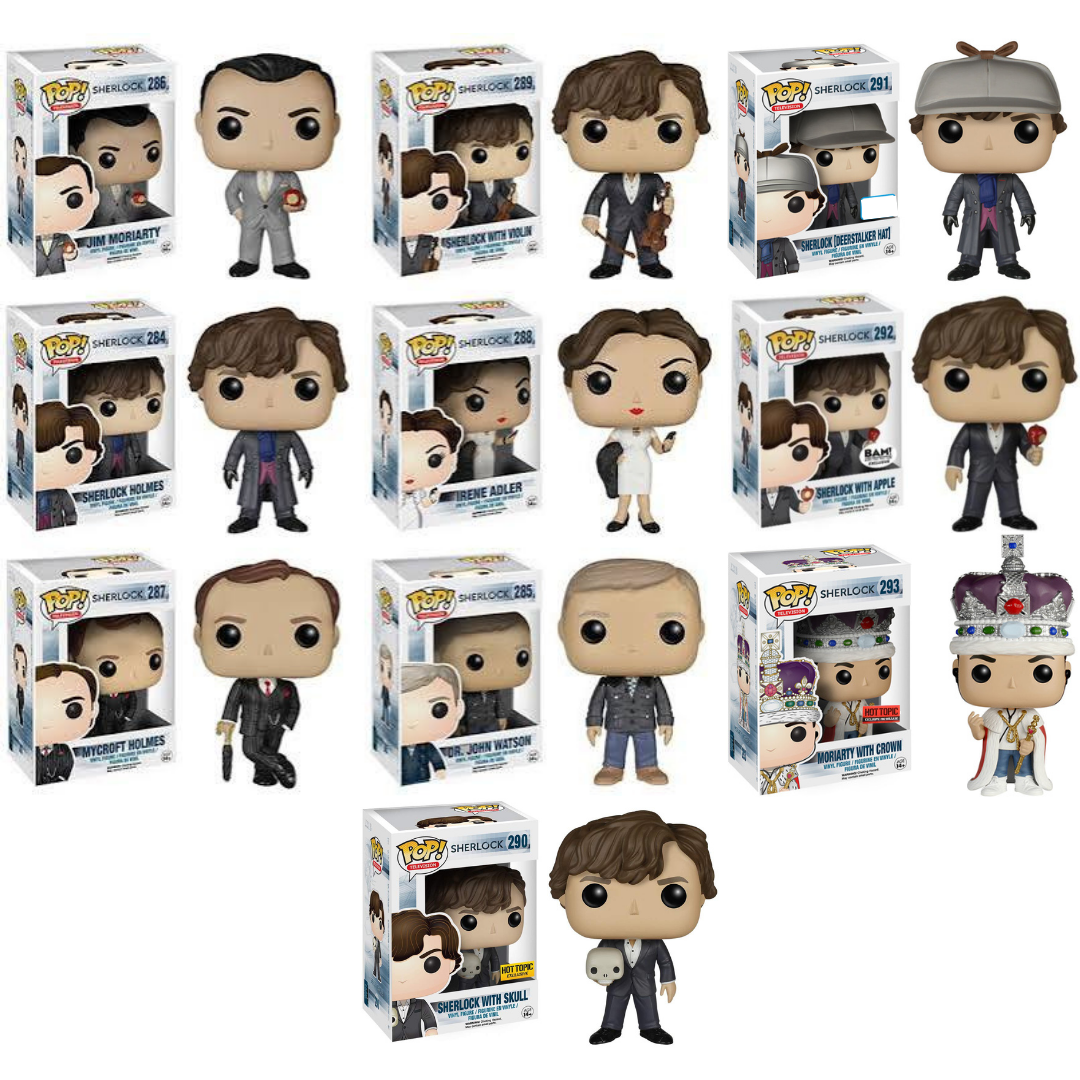 Funko Pop SET of 10 Sherlock Holmes