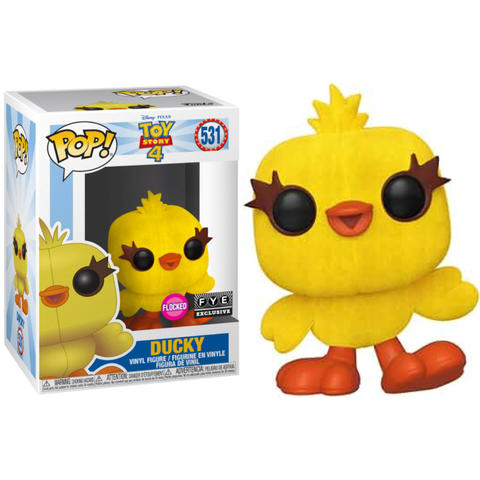 Funko Pop Disney Toy Story 4 Ducky 531 FYE Exclusive Flocked