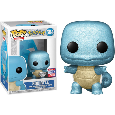 Funko Pop Pokemon Squirtle 504 2021 Summer Convention Limited Edition Diamond