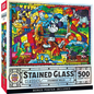 STAINED GLASS STEAMBOAT WILLIE 500PC PUZZLE