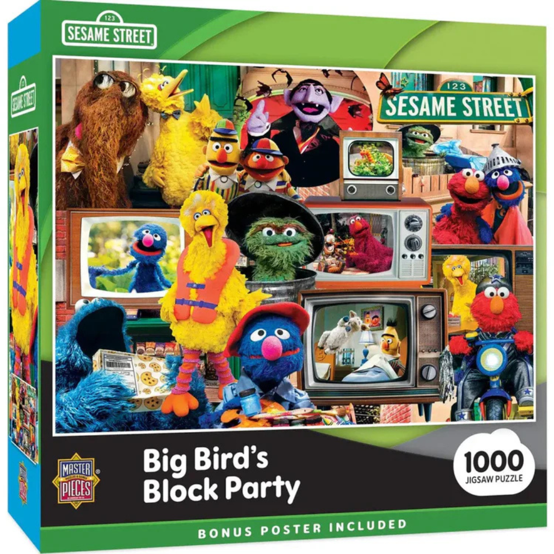 SESAME ST BIG BIRDS BLOCK PARTY 1000PC PUZZLE