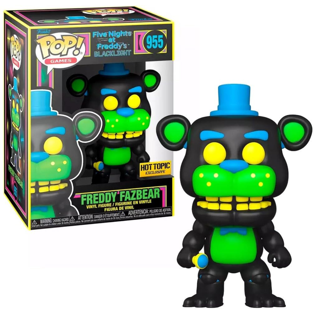 Funko Pop Games Five Nights At Freddy's Blacklight Freddy Fazbear 955 Hot Topic Exclusive