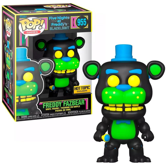 Funko Pop Games Five Nights At Freddy's Blacklight Freddy Fazbear 955 Hot Topic Exclusive