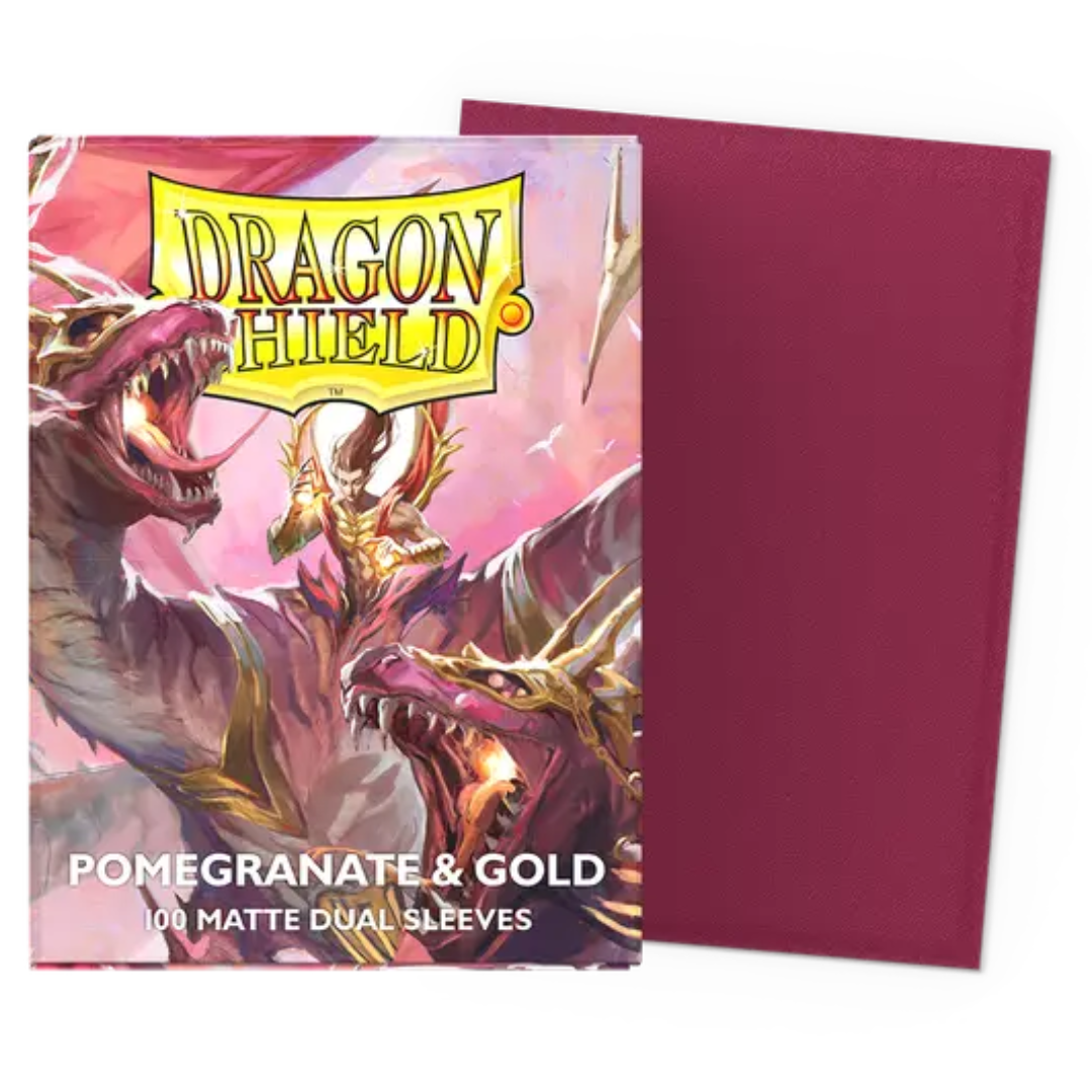 Sleeves: Dragon Shield: Matte Dual: Pomegranate & Gold (100)