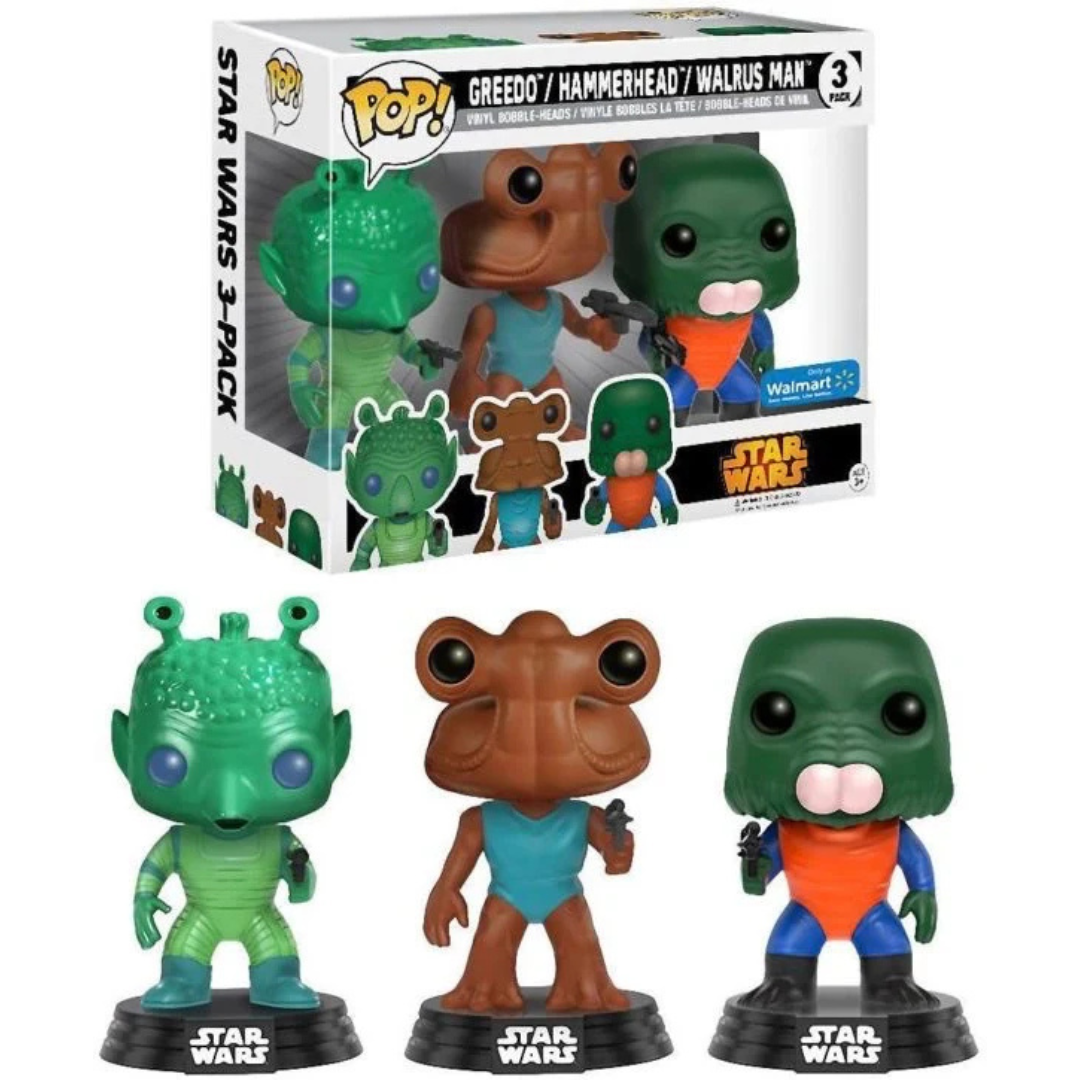 Funko Pop! Star Wars Greedo / Hammerhead / Walrus Man 3 Pack Walmart Exclusive