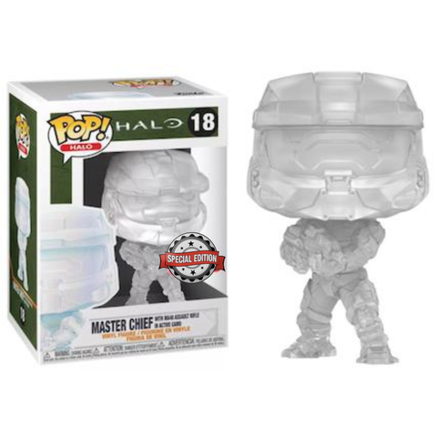 Funko Pop Halo Master Chief With MA40 Assault Rifle In Active Card 18 Special Edition