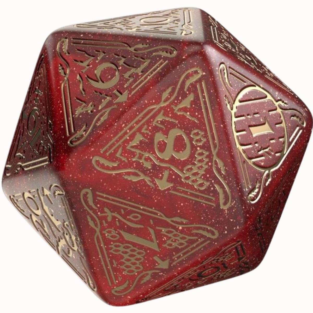 The Hobbit Spindown D20 TCG Jumbo Die - Ember